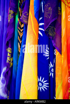 Close-up of Scarves at San Fernando Market, Gran Canaria Stock Photo