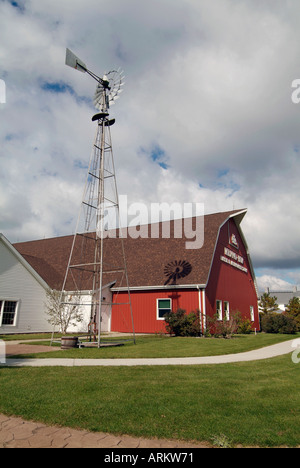 The Menno Hoff farm is a popular tourist attraction depicting Amish and Mennonite Life in and around Shipshewana Indiana Stock Photo