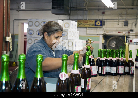 Bottling Line at St. Julian Winery Stock Photo