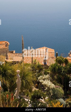 Botanic garden (Jardin Exotique), Eze village, Alpes Maritimes, Provence, Cote d'Azur, French Riviera, France, Mediterranean Stock Photo