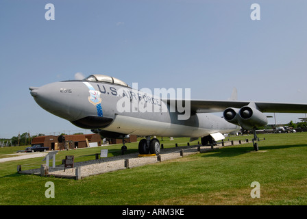 Boeing B 47 Strato Jet Bomber at the Grissom Air Museum outside of Grissom Air Force Base Indiana IN Stock Photo
