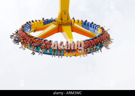 Thrilling and scary rides at Cedar Point Amusement Park at Sandusky Ohio OH Stock Photo