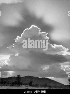 VRB101347 Cloudscape of sky with silver lining in afternoon India 1940 s Stock Photo