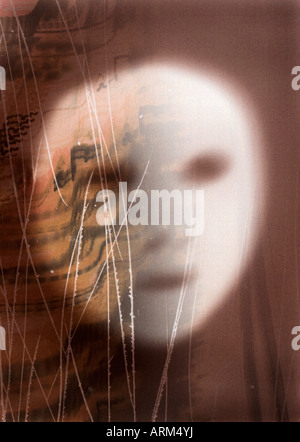 A ghostly face artwork. Stock Photo