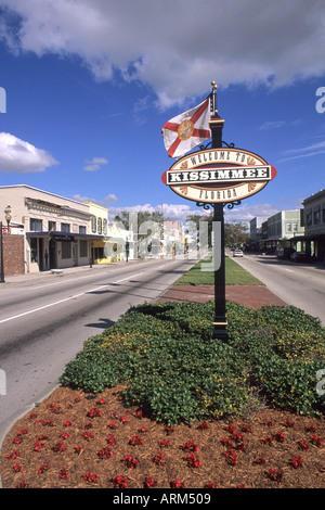 Historic Downtown Area of Kissimmee Florida Stock Photo