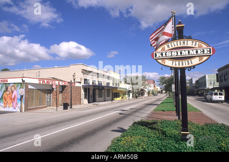 Historic Downtown Area of Kissimmee Florida Stock Photo