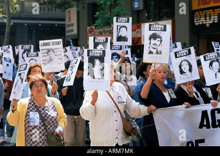 Protest by Mothers of the Missing (Desaparasidos), Chileans who disappeared during Pinochet's dictatorship, Santiago, Chile
