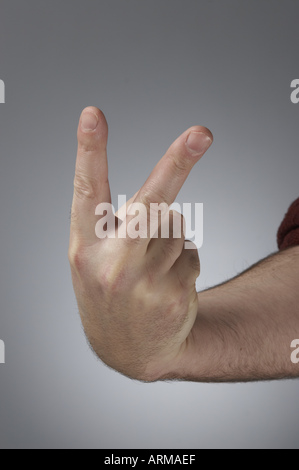 Hand sign rude Ausgeschnittene Stockfotos und -bilder - Alamy