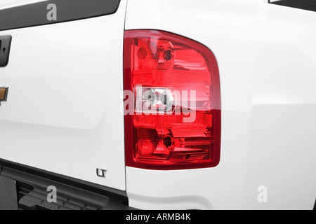 2008 Chevrolet Silverado 3500 LT in White - Tail light Stock Photo