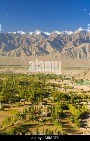 Indus Valley and Stok-Kangri massif, Leh, Ladakh, Indian Himalayas, India, Asia Stock Photo