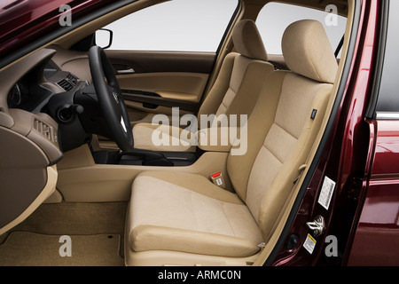 2008 Honda Accord LX Premium in Red - Front seats Stock Photo