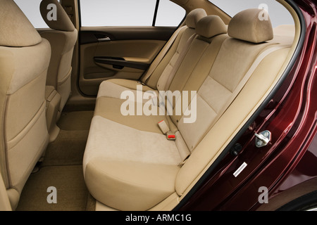 2008 Honda Accord LX Premium in Red - Rear seats Stock Photo