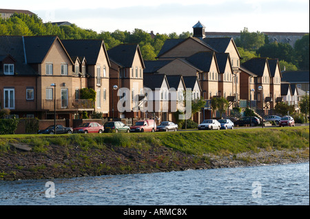 Waterfront Housing Penarth Marina Stock Photo