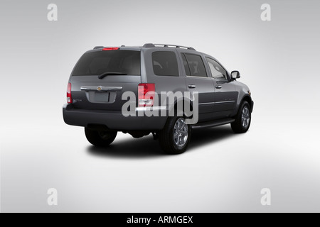 2008 Chrysler Aspen Limited in Gray - Rear angle view Stock Photo