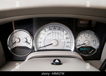 2008 Chrysler Aspen Limited in Gray - Speedometer/tachometer Stock Photo