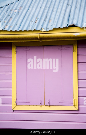 Window shutters, St. Johns, Antigua, Lesser Antilles, West Indies, Caribbean, Central America Stock Photo