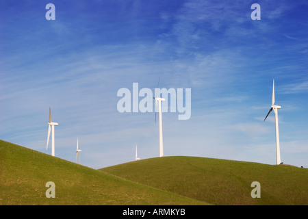 Windmills at Altamont Pass, Alameda County, California, USA Stock Photo