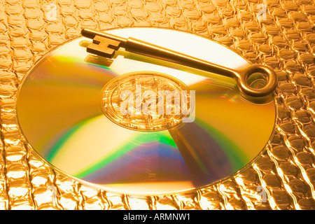 Skeleton Key on CD Stock Photo