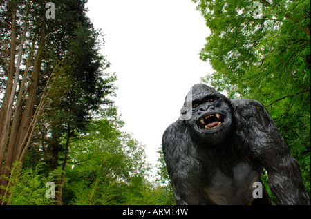 Giant Model of a Gorilla at Wookey Hole Caves Mendip Hills Wells Somerset England Stock Photo