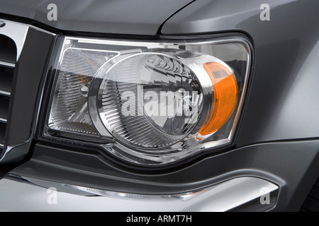 2008 Chrysler Aspen Limited in Gray - Headlight Stock Photo