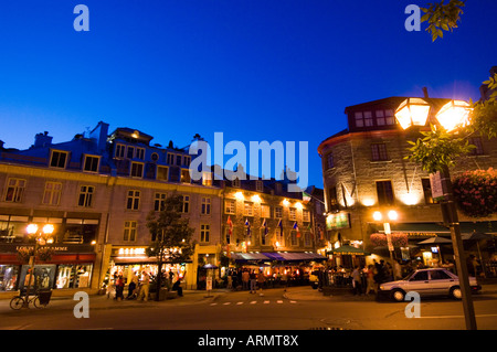 Popular Latin quarter along rue St. Jean, Quebec City, Quebec, Canada. Stock Photo