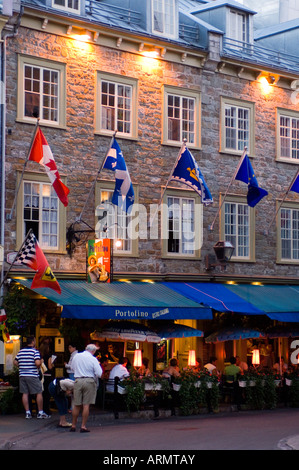 Popular Latin quarter along rue St. Jean, Quebec City, Quebec, Canada. Stock Photo