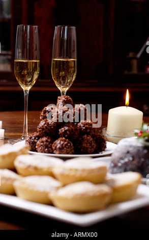 Mince pies on table Stock Photo