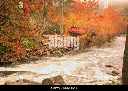 Great Smoky Mountain Railroad, Nantahala Gorge, North Carolina, USA Stock Photo