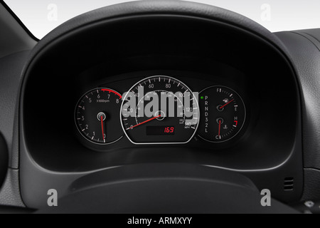 2008 Suzuki SX4 Crossover Touring in Silver - Speedometer/tachometer Stock Photo