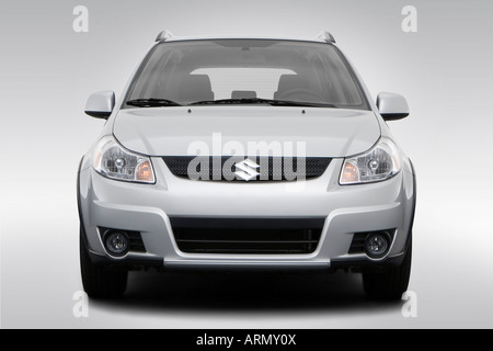 2008 Suzuki SX4 Crossover Touring in Silver - Low/Wide Front Stock Photo