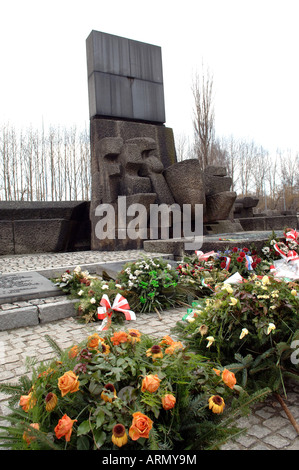 International Monument to the victims of Fascism Auschwitz Birkenhau Stock Photo