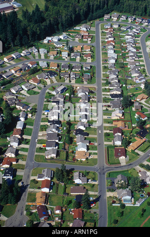 Nanaimo housing subdivision aerial, British Columbia, Canada. Stock Photo
