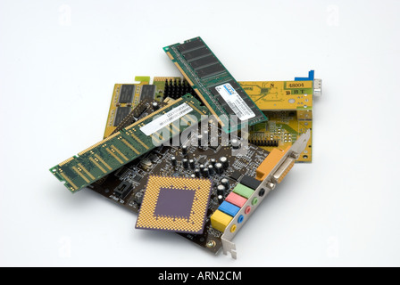 Various computer components Stock Photo