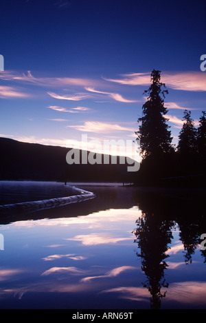 Cowichan Lake, at dawn, Vancouver Island, British Columbia, Canada. Stock Photo