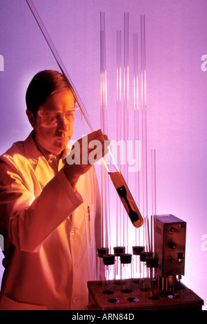 scientist researcher man at work Stock Photo