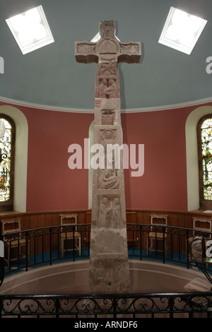 Ruthwell Cross early Northumbrian Christian Cross near Annan Scotland Stock Photo