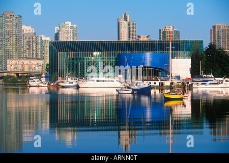 View of Convention Centre from Burrard Inlet, Vancouver, British Columbia, Canada. Stock Photo