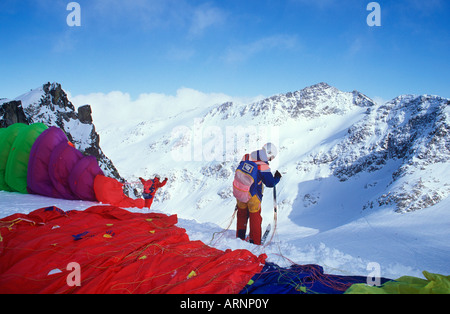 Skier descends whistler, Whistler, British Columbia, Canada Stock Photo ...