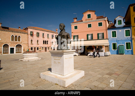 a bust of the composer baldassare galuppi in burano veneto italy Stock Photo