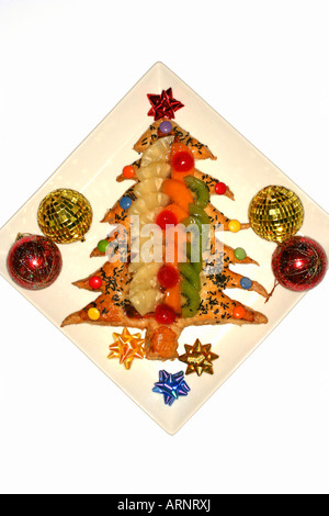 Christmas Fruit tart Stock Photo