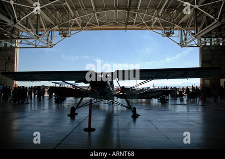 Feisler Storch inside hangar at Edwards Air Force Base Open House and ...