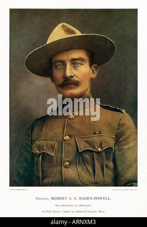 Robert Baden Powell The famous founder of the Scout movement and The Defender of Mafeking in the Boer War. Scouting for Boys Stock Photo