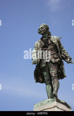 Slovenia Piran Statue of local composer and violinist Giuseppe Tartini Stock Photo