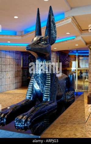 A Statue of an Anubis Dog Guarding the Entrance to the Luxor Hotel