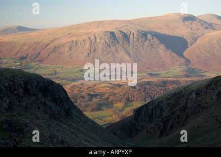 Looking over Nether Wasdale, Lake District, Cumbria, England Stock Photo