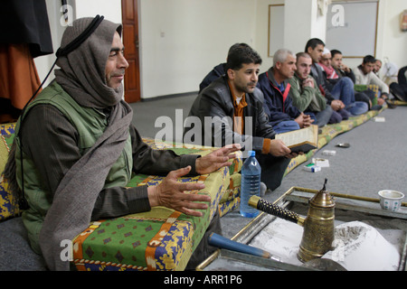 Israel the Galilee The Sufi Sheich Abu Falastin conducting the ritual of Zikr remembrance of Allah Stock Photo