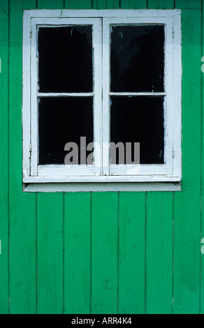 cricket pavilion window Stock Photo