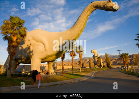 Dinosaur Replicas Cabazon Truck Stop Cabazon California USA Stock Photo
