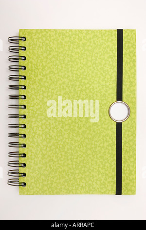 Blank spiral design notebook ready for writing Stock Photo