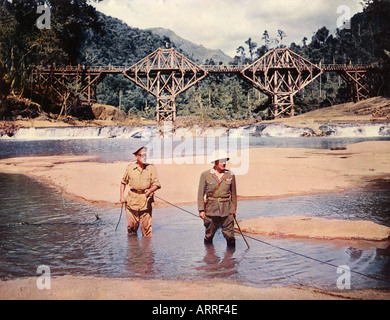 BRIDGE ON THE RIVER KWAI 1957 Columbia film with Alec Guinness and Sessue Hayakawa Stock Photo